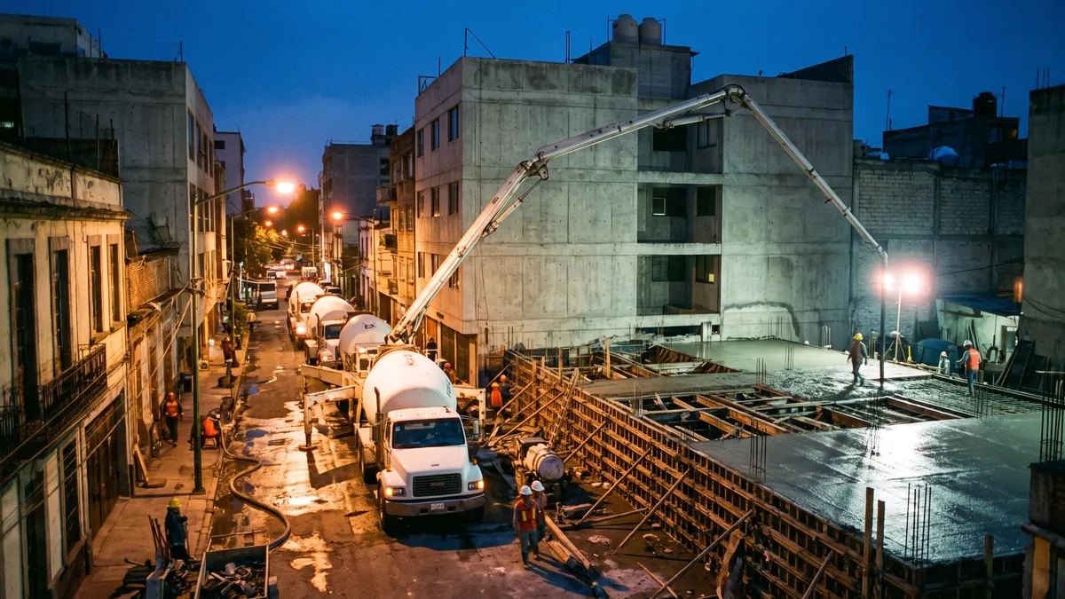 Concreto premezclado en la Ciudad de México